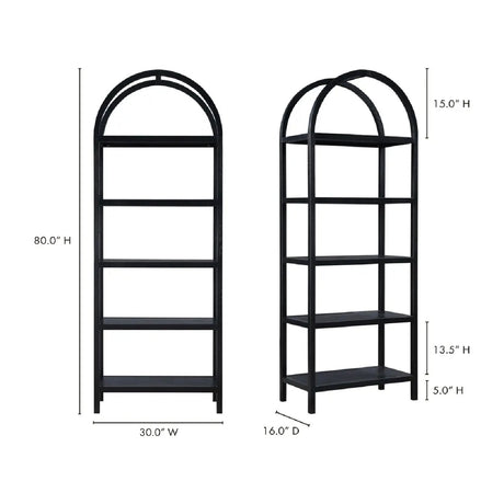 Modern European furniture - Solid Oak Arched Bookcase - www.oroa.com