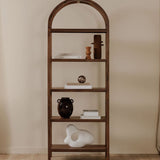 Modern European furniture - Solid Walnut Arched Bookcase - www.oroa.com