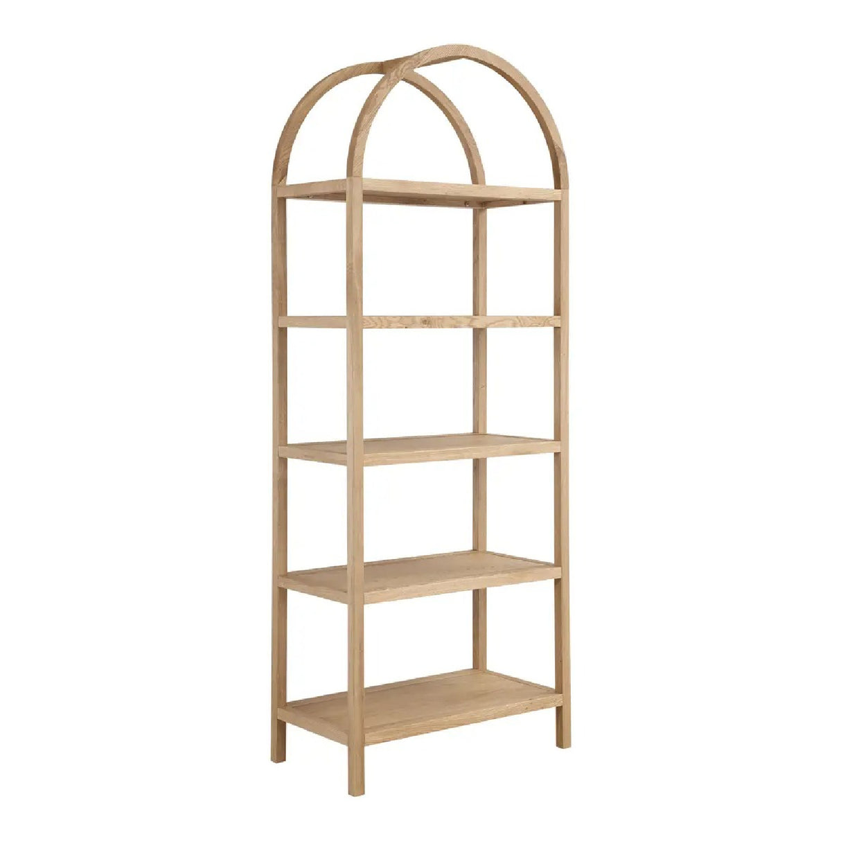 Solid Oak Arched Bookcase | Novi Living Eero
