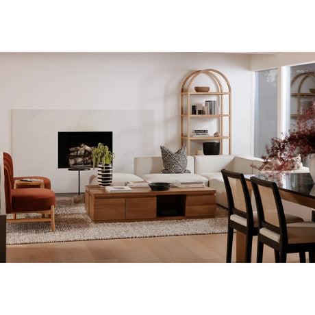 Modern European furniture - Solid Oak Arched Bookcase - www.oroa.com