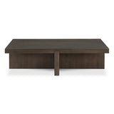 Modern European furniture - Oak Cross-Base Rectangular Coffee Table - www.oroa.com