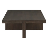 Modern European furniture - Oak Cross-Base Rectangular Coffee Table - www.oroa.com