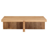 Modern European furniture - Oak Cross-Base Rectangular Coffee Table - www.oroa.com