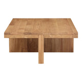 Modern European furniture - Oak Cross-Base Rectangular Coffee Table - www.oroa.com
