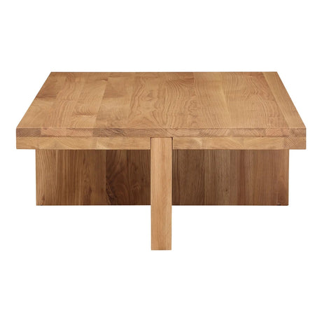 Modern European furniture - Oak Cross-Base Rectangular Coffee Table - www.oroa.com