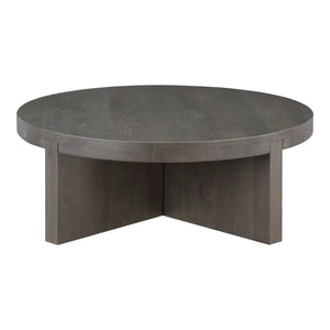 Oak Cross-Base Round Coffee Table | Novi Living Folke | Oroa.com
