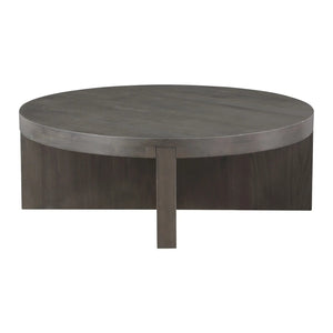 Oak Cross-Base Round Coffee Table | Novi Living Folke | Oroa.com