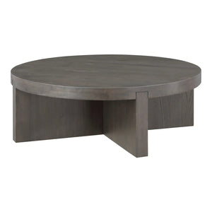 Oak Cross-Base Round Coffee Table | Novi Living Folke | Oroa.com