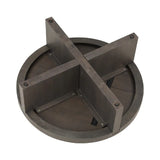 Modern European furniture - Oak Cross-Base Round Coffee Table - www.oroa.com