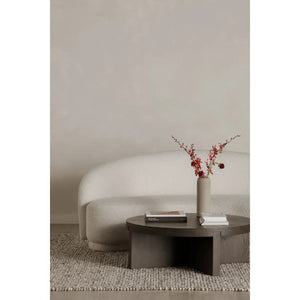 Oak Cross-Base Round Coffee Table | Novi Living Folke | Oroa.com