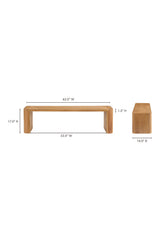 Modern European furniture - Solid Oak Dining Bench - www.oroa.com