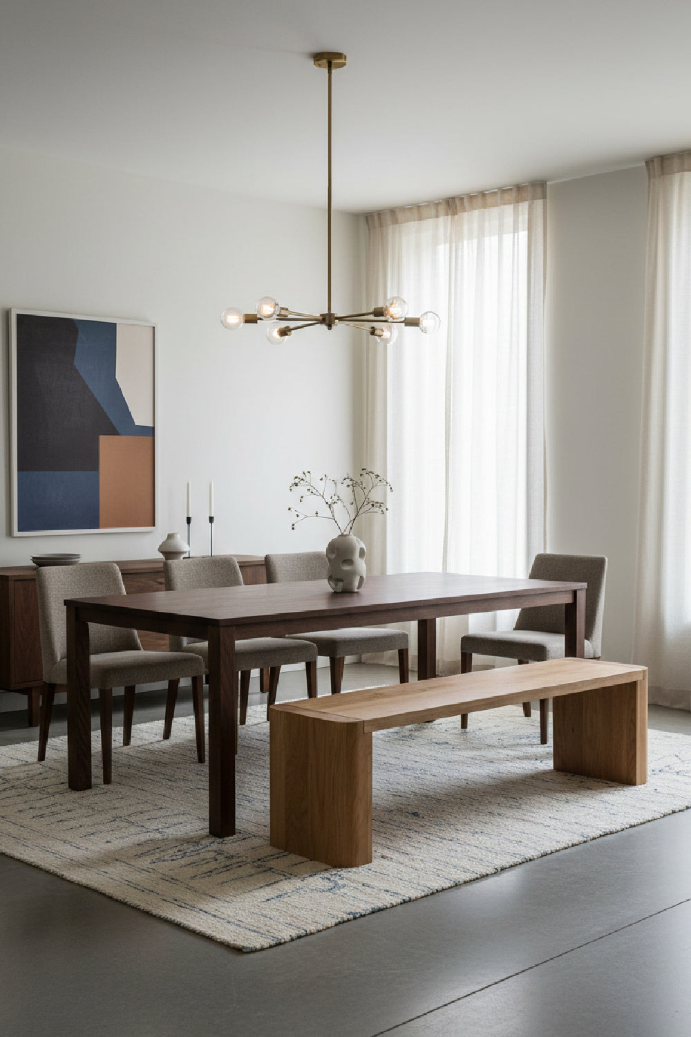 Solid Oak Dining Bench | Novi Living Post | Oroa.com