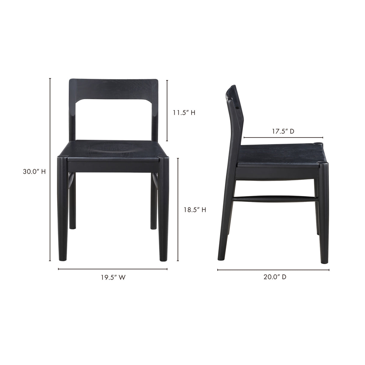 Modern European furniture - Solid Wood Open-Back Dining Chair - www.oroa.com