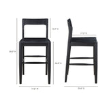Modern European furniture - Solid Wood Open-Back Counter Stool - www.oroa.com