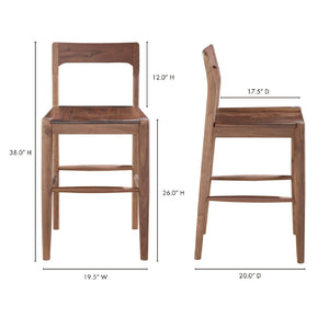   Modern European furniture - Solid Wood Open-Back Counter Stool - www.oroa.com | Oroa.com