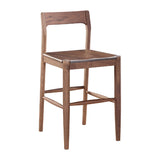 Modern European furniture - Solid Wood Open-Back Counter Stool - www.oroa.com