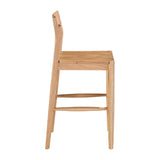 Modern European furniture - Solid Wood Open-Back Counter Stool - www.oroa.com