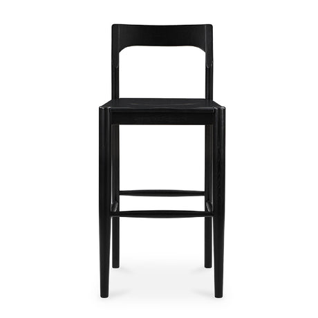 Modern European furniture - Solid Wood Open-Back Bar Stool - www.oroa.com