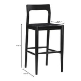 Modern European furniture - Solid Wood Open-Back Bar Stool - www.oroa.com