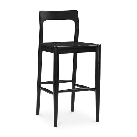 Modern European furniture - Solid Wood Open-Back Bar Stool - www.oroa.com