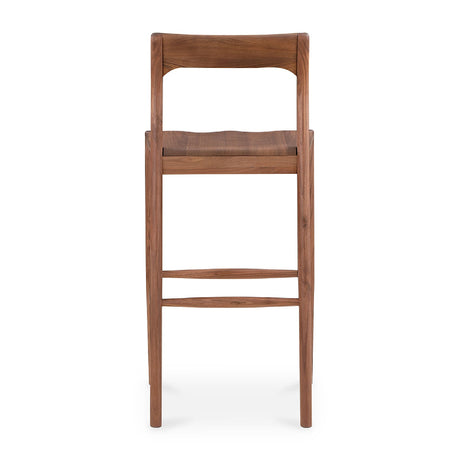 Modern European furniture - Solid Wood Open-Back Bar Stool - www.oroa.com