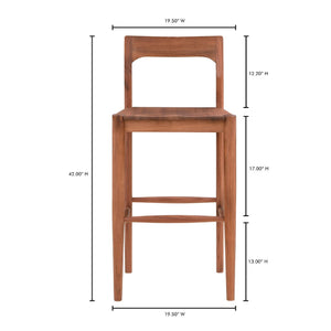   Modern European furniture - Solid Wood Open-Back Bar Stool - www.oroa.com | Oroa.com