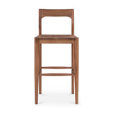 Modern European furniture - Solid Wood Open-Back Bar Stool - www.oroa.com