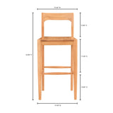 Modern European furniture - Solid Wood Open-Back Bar Stool - www.oroa.com