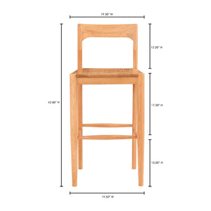   Modern European furniture - Solid Wood Open-Back Bar Stool - www.oroa.com | Oroa.com
