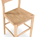 Modern European furniture - Solid Wood Open-Back Bar Stool - www.oroa.com