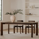 Modern European furniture - Brown Wooden Dining Chairs (2) - www.oroa.com