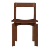 Modern European furniture - Brown Wooden Dining Chairs (2) - www.oroa.com