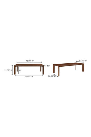 Walnut-Stained Ash Dining Table L | Novi Living Daifuku