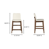 Modern European furniture - Vegan Leather Counter Stool - www.oroa.com