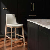 Modern European furniture - Vegan Leather Counter Stool - www.oroa.com
