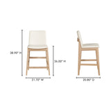 Modern European furniture - Vegan Leather Counter Stool - www.oroa.com