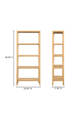 Modern European furniture - Oak Veneer Wood Bookcase - www.oroa.com