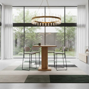 Natural Oak Square Bar Table | Novi Living May | Oroa.com