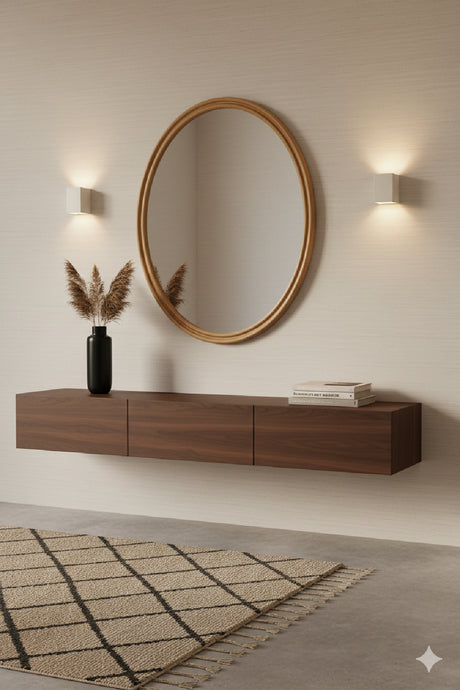 Oak Oval Wall Mirror | Novi Living Alcott