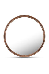 Modern European furniture - Oak Round Wall Mirror - www.oroa.com