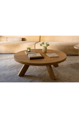 Modern European furniture - Solid Oak Round Coffee Table - www.oroa.com