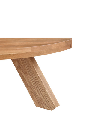 Solid Oak Round Coffee Table | Novi Living Alden | Oroa.com