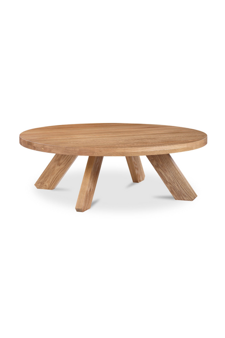Solid Oak Round Coffee Table | Novi Living Alden | Oroa.com