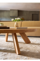 Modern European furniture - Solid Oak Round Coffee Table - www.oroa.com
