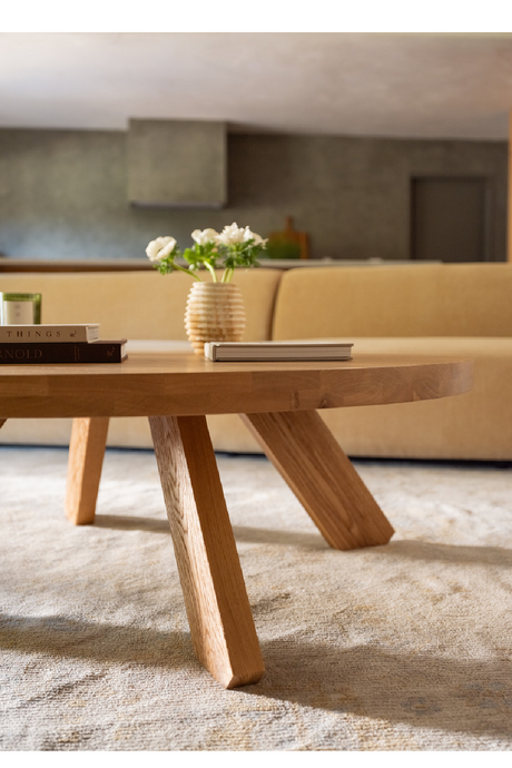 Modern European furniture - Solid Oak Round Coffee Table - www.oroa.com