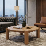Modern European furniture - 3-Legged Solid Oak Coffee Table - www.oroa.com