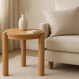 Modern European furniture - 3-Legged Solid Oak Side Table - www.oroa.com
