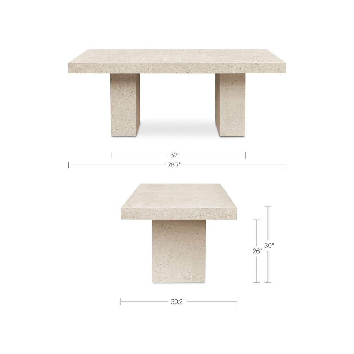Concrete Outdoor Dining Table | Novi Living Antonius - www.oroa.com