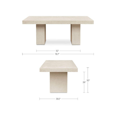 Modern European furniture - Concrete Outdoor Dining Table - www.oroa.com