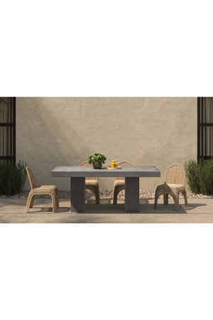 Modern European furniture - Gray Concrete Outdoor Dining Table - www.oroa.com